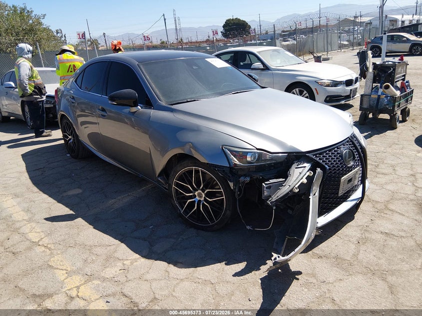 2018 Lexus Is VIN JTHBA1D24J5076895 IAAI salvage auction — RIGHT FRONT, Salvage (California), sold $4,600 on 2026-07-29 (photo 1)