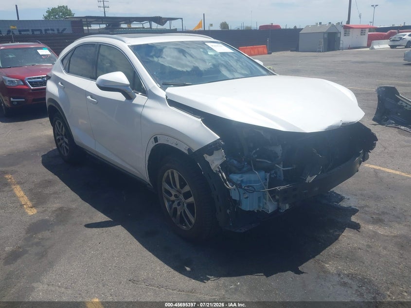 2016 Lexus Nx VIN JTJYARBZ9G2035177 IAAI salvage auction — FRONT END, Salvage (California), sold $5,100 on 2026-07-29 (photo 1)