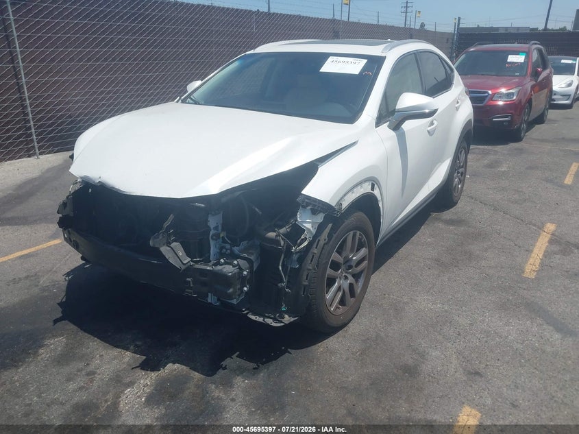 2016 Lexus Nx VIN JTJYARBZ9G2035177 IAAI salvage auction — FRONT END, Salvage (California), sold $5,100 on 2026-07-29 (photo 2)