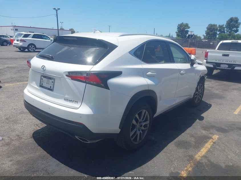 2016 Lexus Nx VIN JTJYARBZ9G2035177 IAAI salvage auction — FRONT END, Salvage (California), sold $5,100 on 2026-07-29 (photo 4)