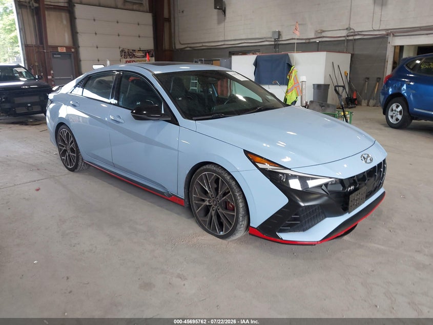 2022 Hyundai Elantra n VIN KMHLW4AK3NU006311 IAAI salvage auction — STORM DAMAGE, Salvage Title, sold $10,900 on 2026-08-16 (photo 1)