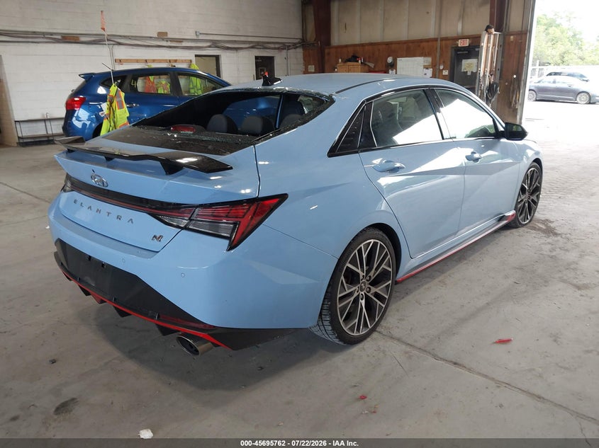 2022 Hyundai Elantra n VIN KMHLW4AK3NU006311 IAAI salvage auction — STORM DAMAGE, Salvage Title, sold $10,900 on 2026-08-16 (photo 4)