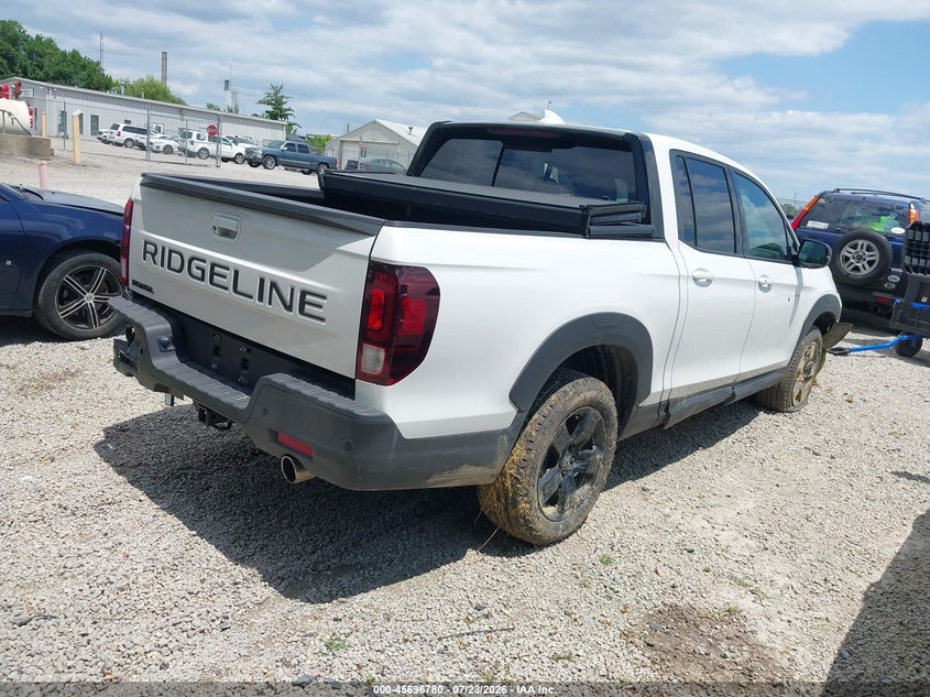 2026 Honda Ridgeline VIN 5FPYK3F88TB014513 IAAI salvage auction — LEFT REAR, Wait Title, sold $16,800 on 2026-08-18 (photo 4)