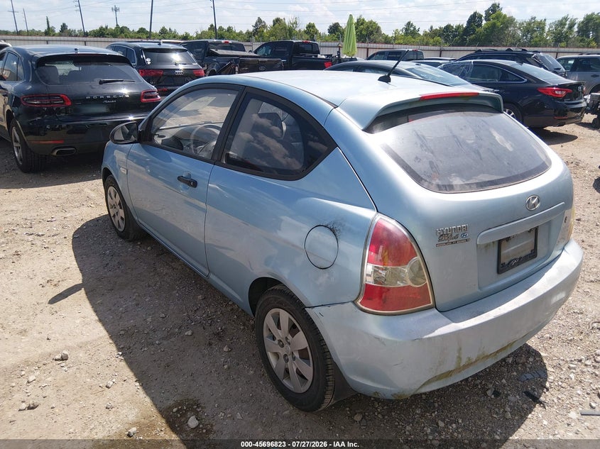 2008 Hyundai Accent VIN KMHCM36C08U073387 IAAI salvage auction — REAR END, Original (Texas), sold $125 on 2026-07-30 (photo 3)