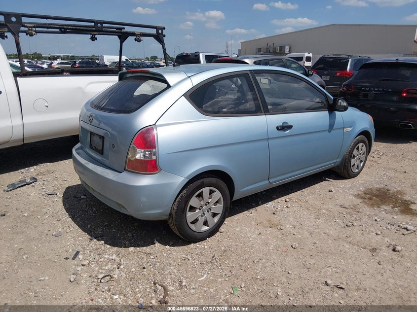 2008 Hyundai Accent VIN KMHCM36C08U073387 IAAI salvage auction — REAR END, Original (Texas), sold $125 on 2026-07-30 (photo 4)