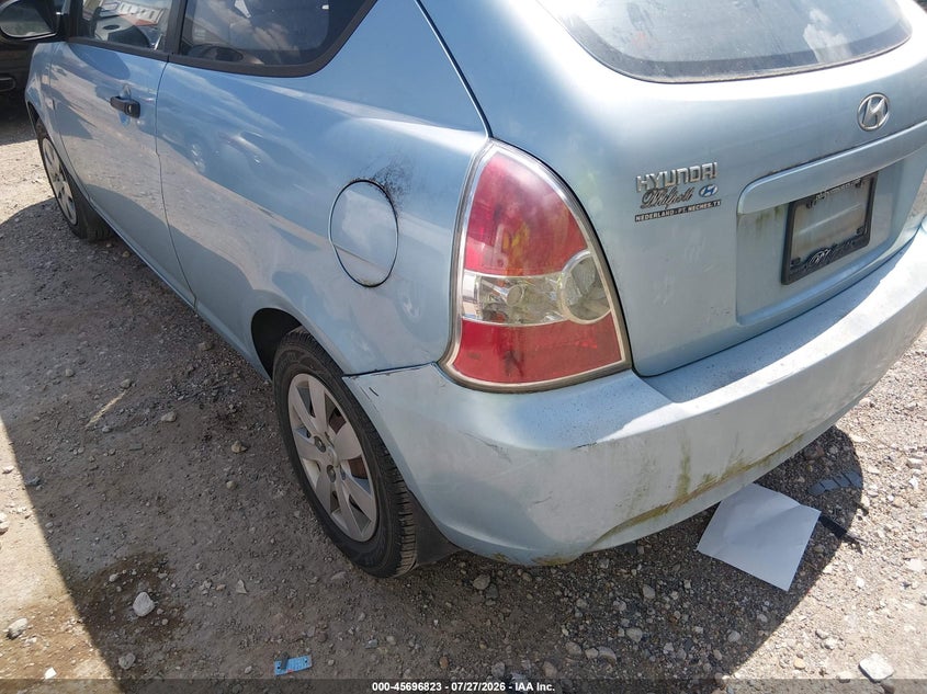 2008 Hyundai Accent VIN KMHCM36C08U073387 IAAI salvage auction — REAR END, Original (Texas), sold $125 on 2026-07-30 (photo 6)