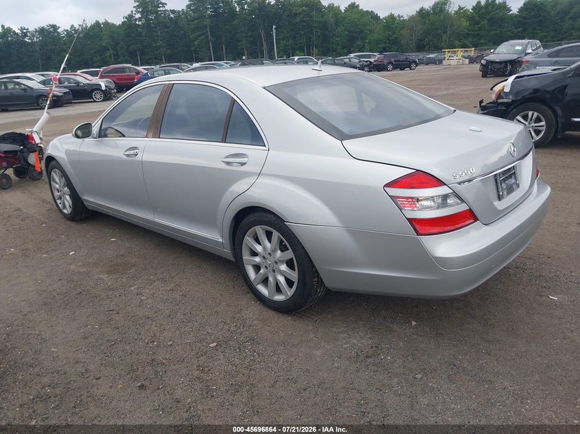2007 Mercedes-benz S class VIN WDDNG71X47A036290 IAAI salvage auction — LEFT REAR, Clear (New Jersey), sold $800 on 2026-07-31 (photo 3)