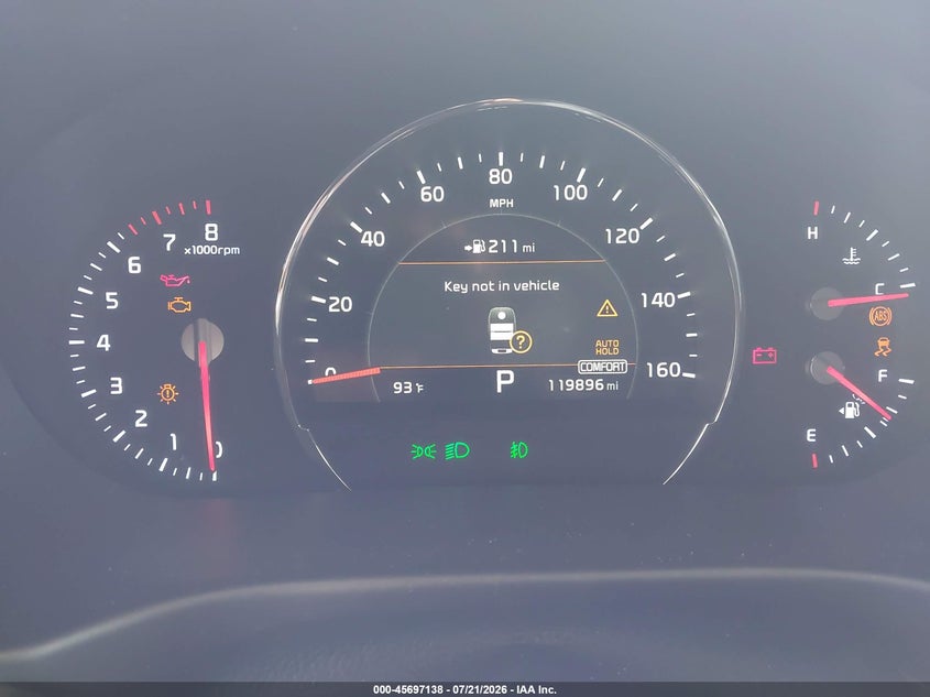2020 Kia Sorento VIN 5XYPH4A58LG710917 IAAI salvage auction — NORMAL WEAR, Salvage Title, sold $2,150 on 2026-07-28 (photo 7)