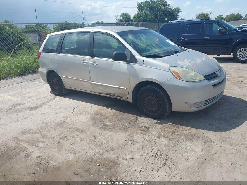 2004 Toyota Sienna VIN 5TDZA23CX4S001861 IAAI salvage auction — RIGHT SIDE, Clear (Florida), sold $25 on 2026-07-29 (photo 1)