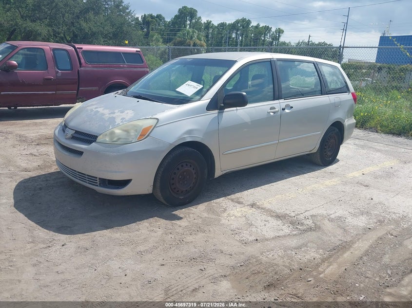 2004 Toyota Sienna VIN 5TDZA23CX4S001861 IAAI salvage auction — RIGHT SIDE, Clear (Florida), sold $25 on 2026-07-29 (photo 2)