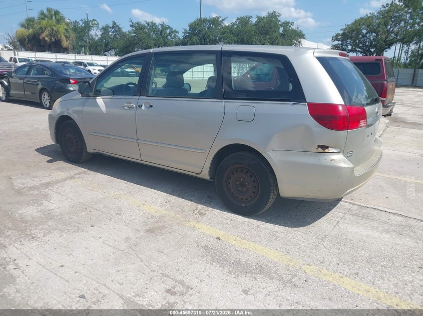 2004 Toyota Sienna VIN 5TDZA23CX4S001861 IAAI salvage auction — RIGHT SIDE, Clear (Florida), sold $25 on 2026-07-29 (photo 3)