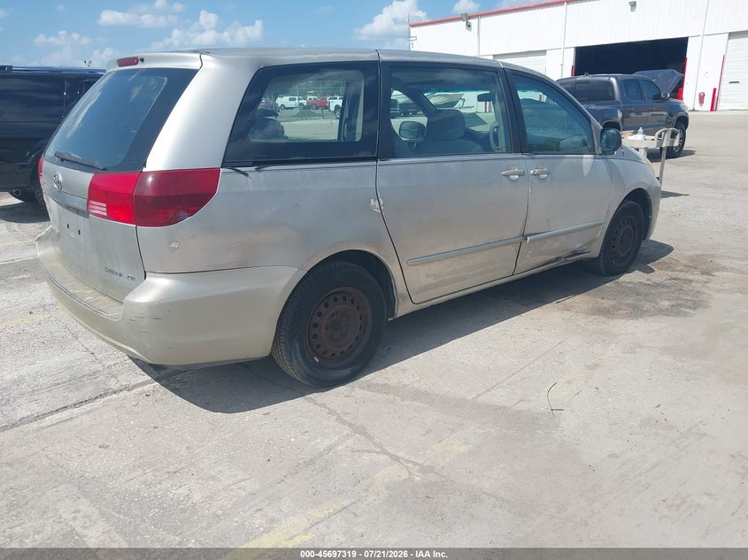2004 Toyota Sienna VIN 5TDZA23CX4S001861 IAAI salvage auction — RIGHT SIDE, Clear (Florida), sold $25 on 2026-07-29 (photo 4)