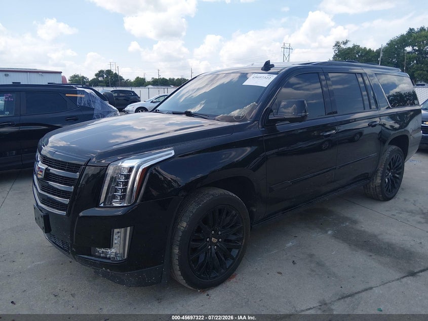 2019 Cadillac Escalade VIN 1GYS4JKJ3KR286105 IAAI salvage auction — EXTERIOR BURN, Wait Title, sold $9,600 on 2026-10-06 (photo 2)