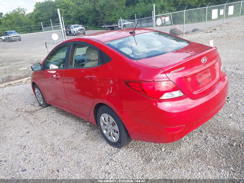 2016 Hyundai Accent VIN KMHCT4AE1GU155371 IAAI salvage auction — NORMAL WEAR, Original (Ohio), sold $250 on 2026-07-28 (photo 3)