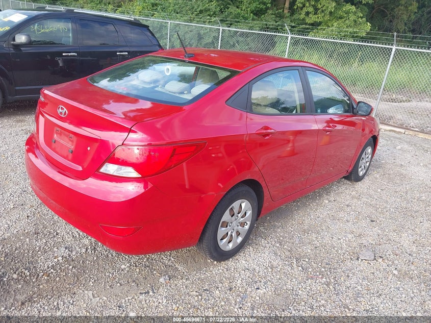 2016 Hyundai Accent VIN KMHCT4AE1GU155371 IAAI salvage auction — NORMAL WEAR, Original (Ohio), sold $250 on 2026-07-28 (photo 4)