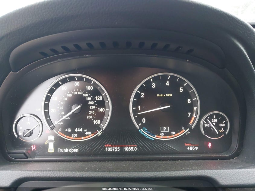 2015 BMW 5er VIN WBA5M2C57FD872185 IAAI salvage auction — FRONT END, Rebuildable (Florida), sold $2,700 on 2026-08-20 (photo 7)