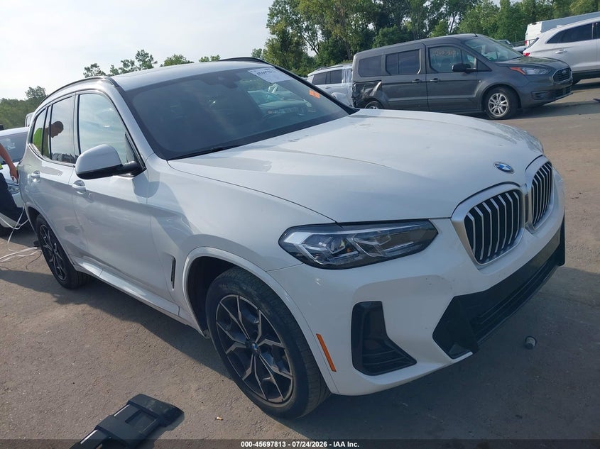2022 BMW X3 VIN WBX57DP06NN176191 IAAI salvage auction — HAIL, Salvage (Ohio), sold $16,200 on 2026-08-01 (photo 1)