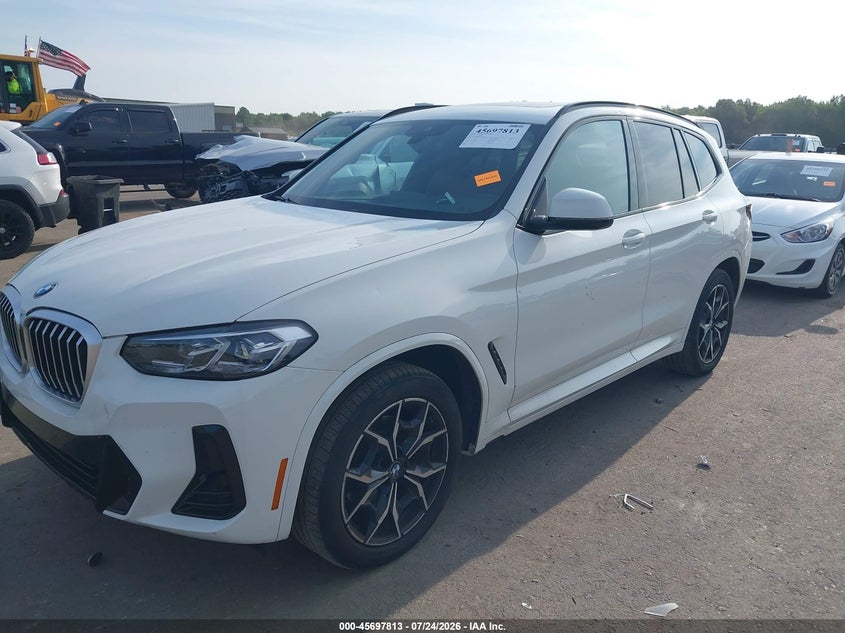 2022 BMW X3 VIN WBX57DP06NN176191 IAAI salvage auction — HAIL, Salvage (Ohio), sold $16,200 on 2026-08-01 (photo 2)