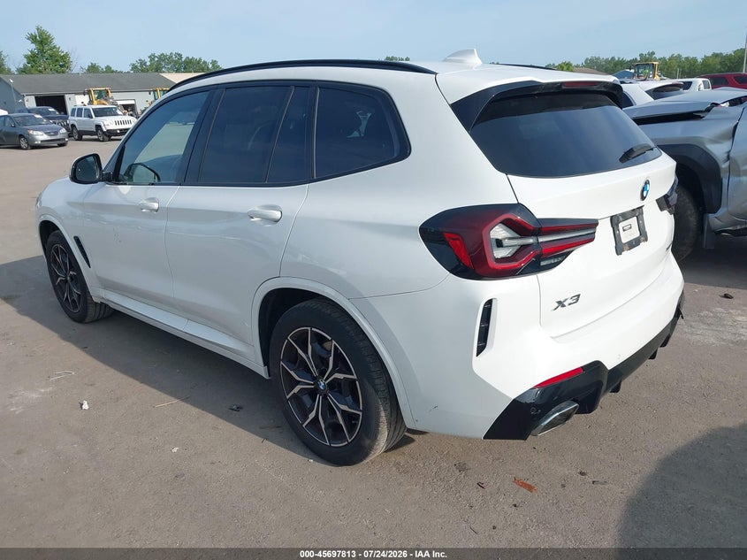 2022 BMW X3 VIN WBX57DP06NN176191 IAAI salvage auction — HAIL, Salvage (Ohio), sold $16,200 on 2026-08-01 (photo 3)