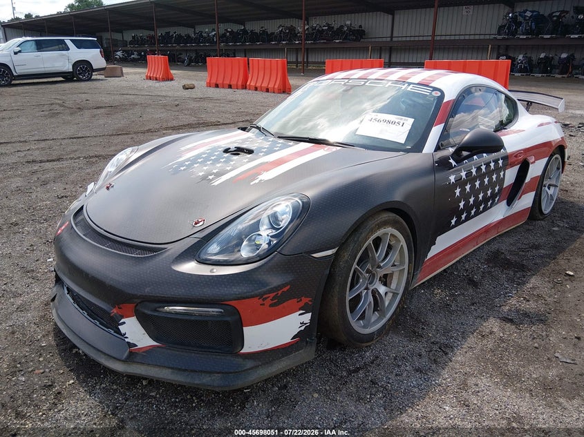 2016 Porsche Cayman VIN WP0ZZZ98ZGK199705 IAAI salvage auction — RIGHT FRONT, Salvage Title, sold $17,600 on 2026-08-17 (photo 2)