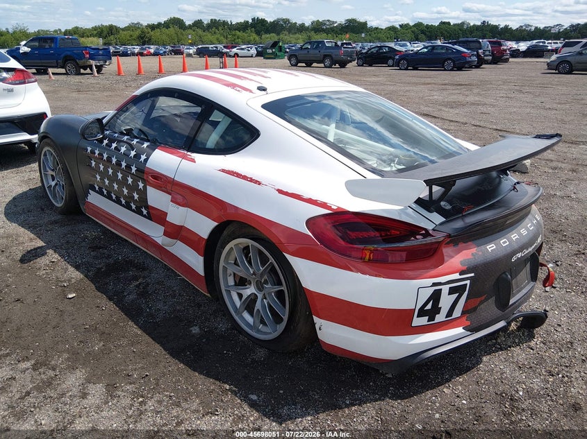 2016 Porsche Cayman VIN WP0ZZZ98ZGK199705 IAAI salvage auction — RIGHT FRONT, Salvage Title, sold $17,600 on 2026-08-17 (photo 3)