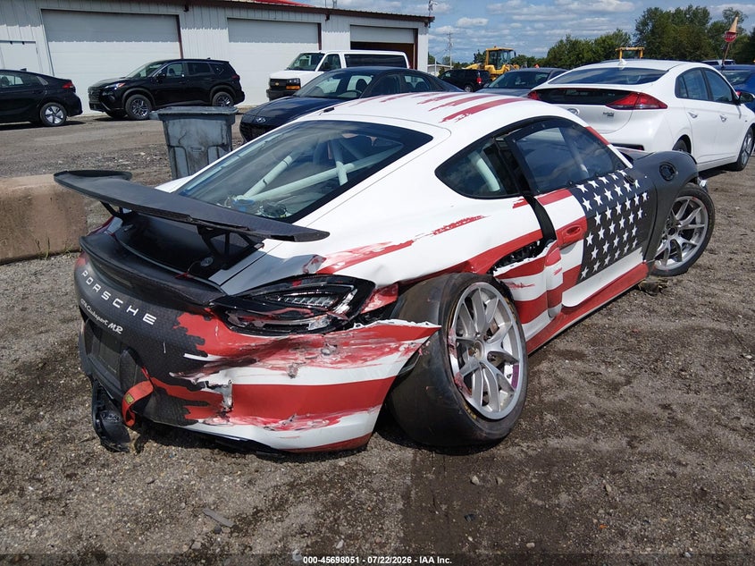 2016 Porsche Cayman VIN WP0ZZZ98ZGK199705 IAAI salvage auction — RIGHT FRONT, Salvage Title, sold $17,600 on 2026-08-17 (photo 4)
