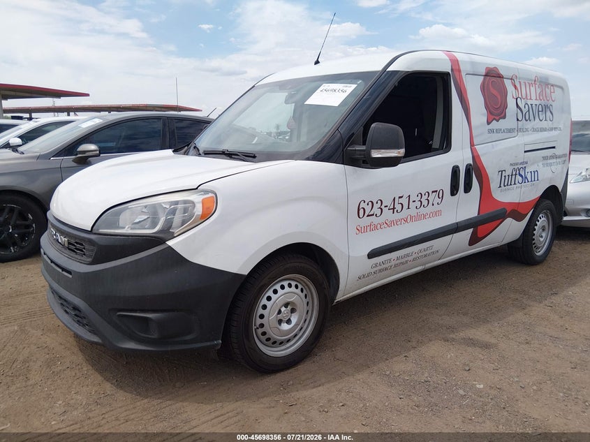 2021 Ram Promaster city VIN ZFBHRFAB3M6U27934 IAAI salvage auction — NORMAL WEAR, Salvage Title, sold $725 on 2026-07-28 (photo 2)