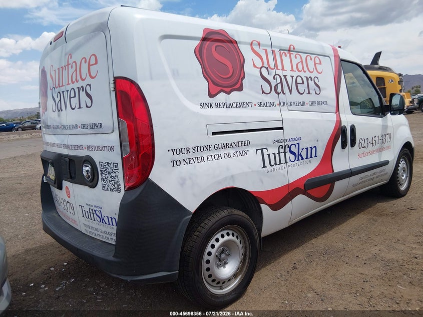 2021 Ram Promaster city VIN ZFBHRFAB3M6U27934 IAAI salvage auction — NORMAL WEAR, Salvage Title, sold $725 on 2026-07-28 (photo 4)