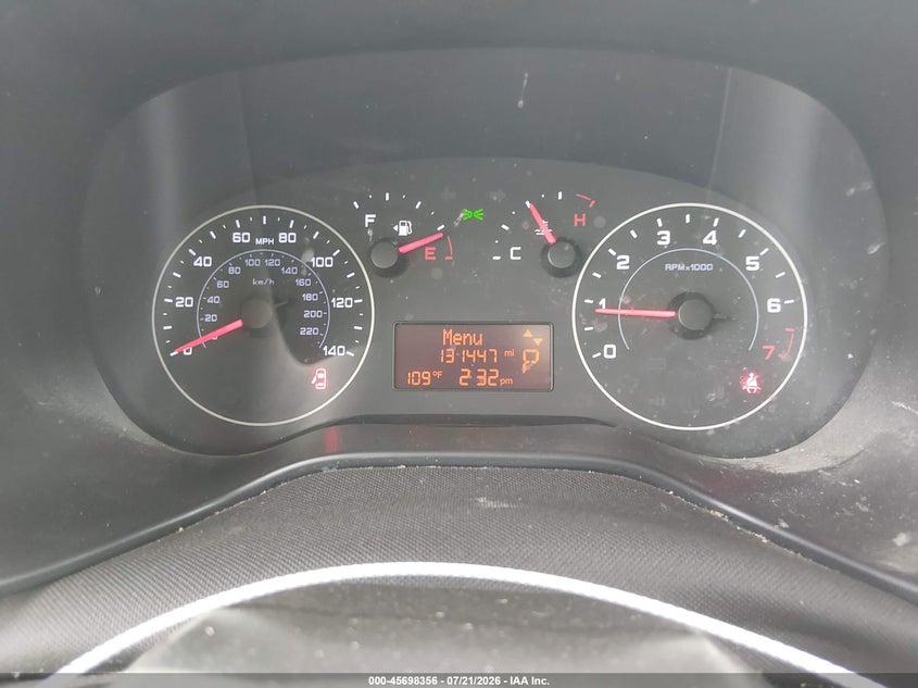 2021 Ram Promaster city VIN ZFBHRFAB3M6U27934 IAAI salvage auction — NORMAL WEAR, Salvage Title, sold $725 on 2026-07-28 (photo 7)