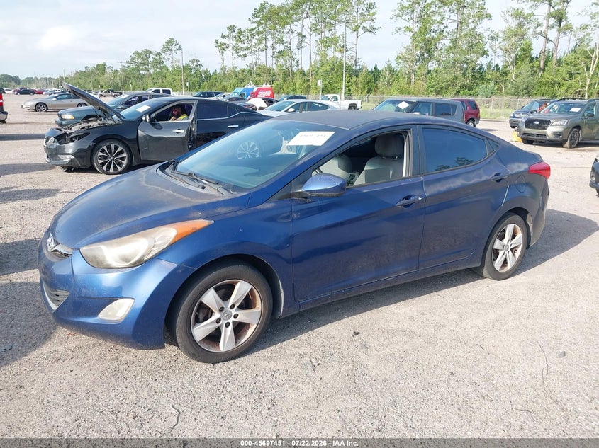 2013 Hyundai Elantra VIN KMHDH4AE6DU748659 IAAI salvage auction — NORMAL WEAR, Clear (Georgia), sold $300 on 2026-07-28 (photo 2)