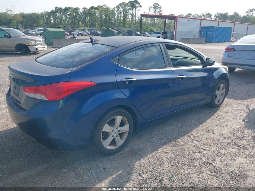 2013 Hyundai Elantra VIN KMHDH4AE6DU748659 IAAI salvage auction — NORMAL WEAR, Clear (Georgia), sold $300 on 2026-07-28 (photo 4)