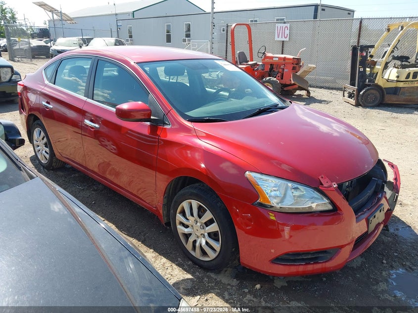 2014 Nissan Sentra VIN 3N1AB7AP1EY338574 IAAI salvage auction — FRONT END, Salvage Title, sold $475 on 2026-08-22 (photo 1)