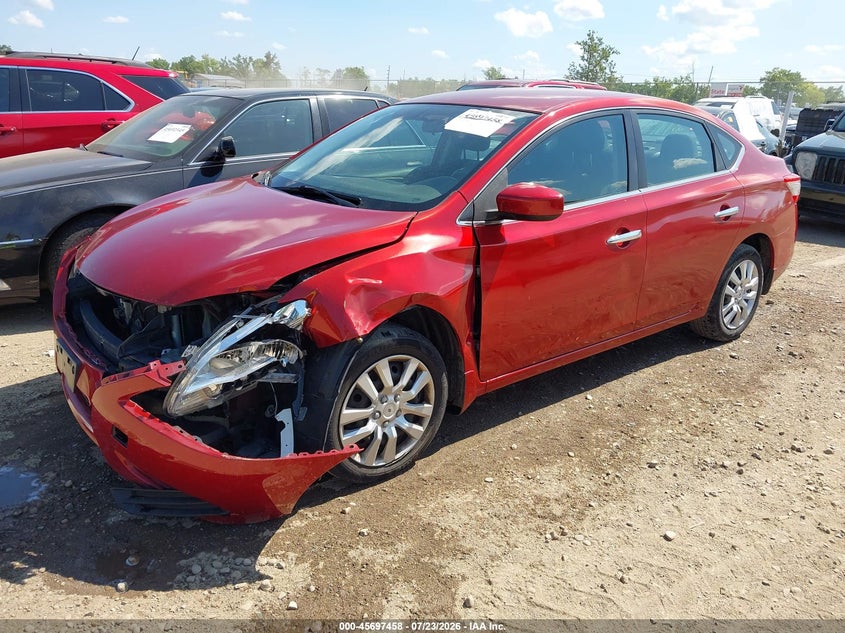 2014 Nissan Sentra VIN 3N1AB7AP1EY338574 IAAI salvage auction — FRONT END, Salvage Title, sold $475 on 2026-08-22 (photo 2)