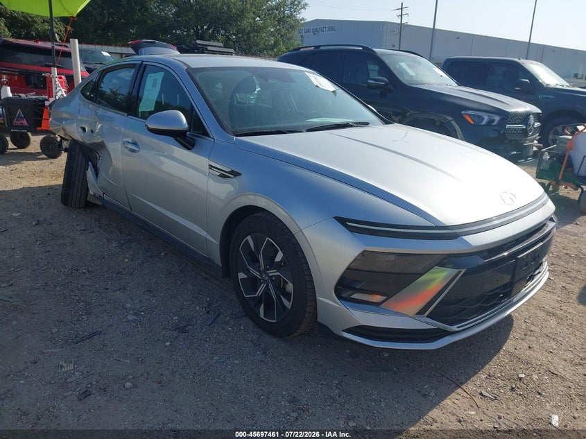 2025 Hyundai Sonata VIN KMHL64JA3SA437591 IAAI salvage auction — REAR END, Rebuildable (Florida), sold $25 on 2026-07-30 (photo 1)
