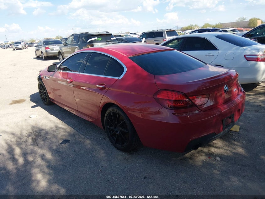 2013 BMW 6er VIN WBA6A0C58DDF14238 IAAI salvage auction — LEFT FRONT, Salvage Title, sold $2,700 on 2026-08-29 (photo 3)