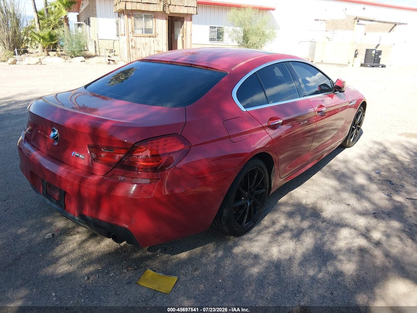 2013 BMW 6er VIN WBA6A0C58DDF14238 IAAI salvage auction — LEFT FRONT, Salvage Title, sold $2,700 on 2026-08-29 (photo 4)