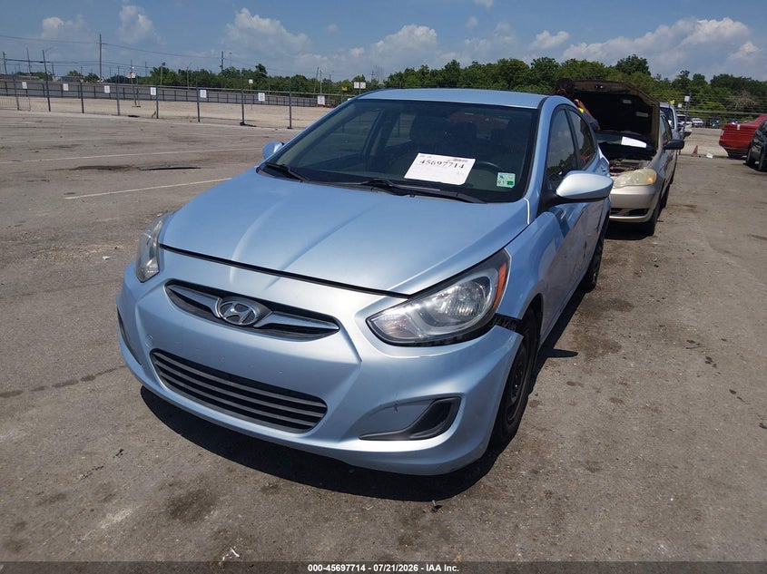 2012 Hyundai Accent VIN KMHCT4AE7CU229046 IAAI salvage auction — NORMAL WEAR, Clear (Louisiana), sold $275 on 2026-07-29 (photo 2)