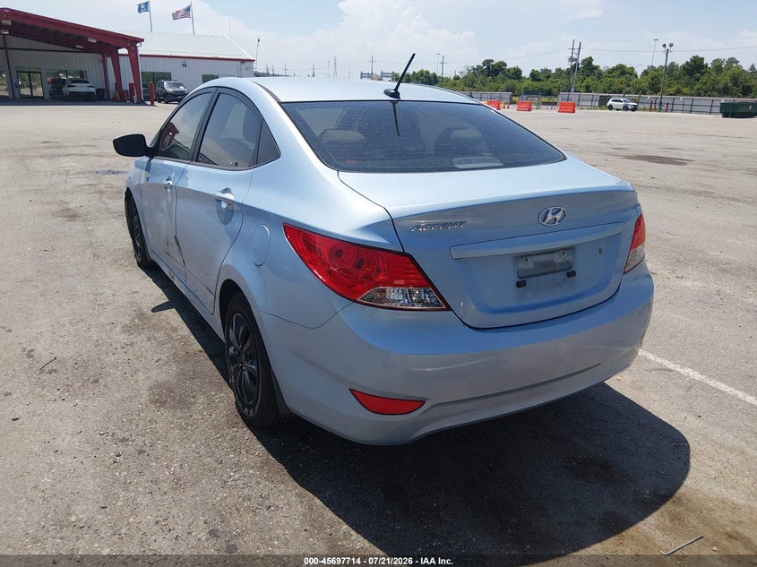 2012 Hyundai Accent VIN KMHCT4AE7CU229046 IAAI salvage auction — NORMAL WEAR, Clear (Louisiana), sold $275 on 2026-07-29 (photo 3)