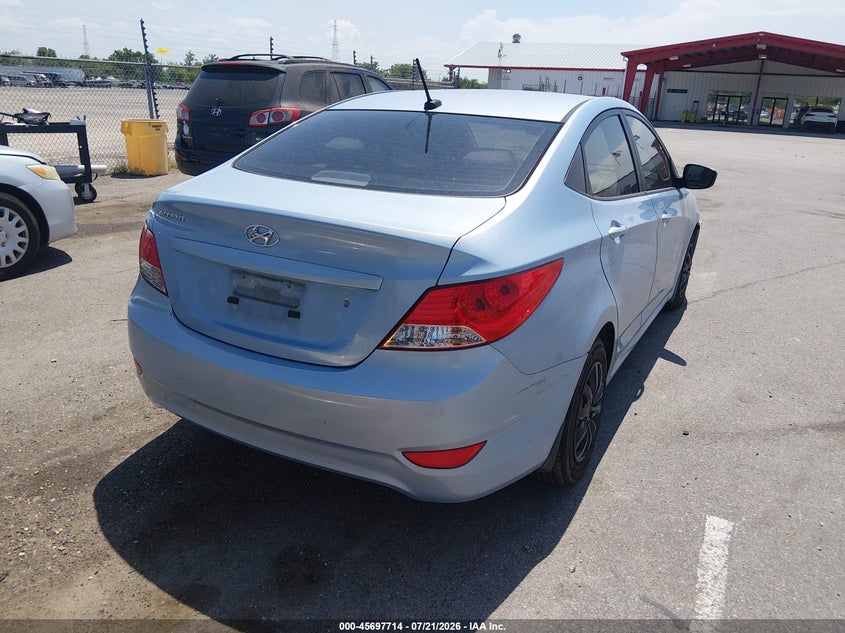 2012 Hyundai Accent VIN KMHCT4AE7CU229046 IAAI salvage auction — NORMAL WEAR, Clear (Louisiana), sold $275 on 2026-07-29 (photo 4)
