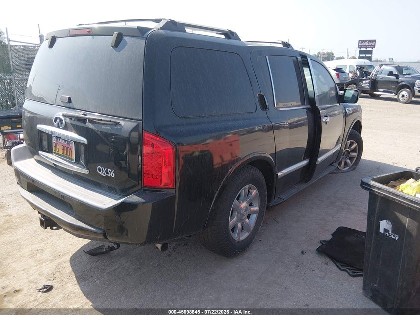 2004 Infiniti Qx56 VIN 5N3AA08C44N810646 IAAI salvage auction — RIGHT FRONT, Clear (Kansas), sold $350 on 2026-07-24 (photo 4)