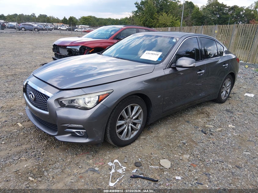 2015 Infiniti Q50 VIN JN1BV7AP5FM338061 IAAI salvage auction — NORMAL WEAR, Clear (Virginia), sold $525 on 2026-07-27 (photo 2)