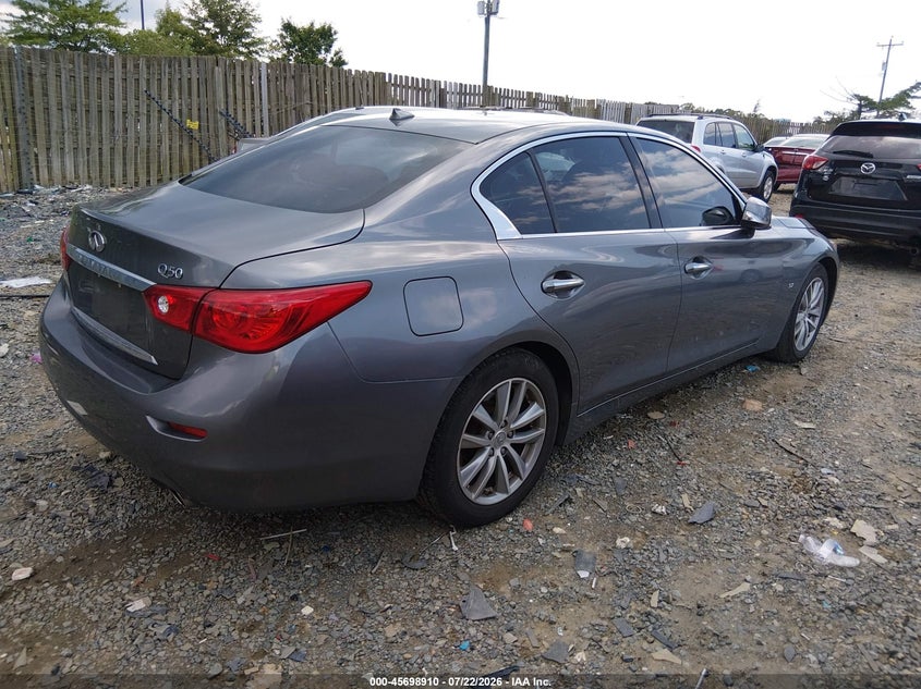 2015 Infiniti Q50 VIN JN1BV7AP5FM338061 IAAI salvage auction — NORMAL WEAR, Clear (Virginia), sold $525 on 2026-07-27 (photo 4)