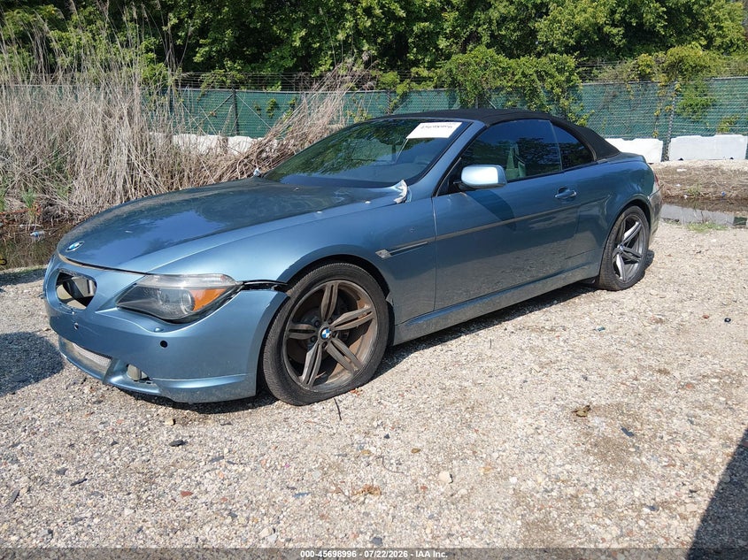 2007 BMW 6 series VIN WBAEK13507CN80689 IAAI salvage auction — NORMAL WEAR, Clear (Maryland), sold $125 on 2026-07-30 (photo 2)