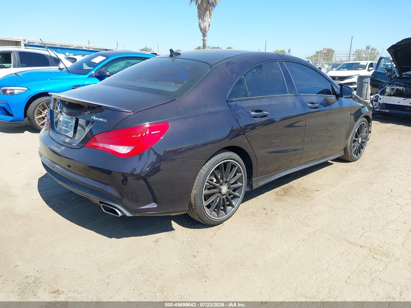 2016 Mercedes-benz Cla-klasse VIN WDDSJ4GB0GN365009 IAAI salvage auction — FRONT END, Salvage (California), sold $3,600 on 2026-08-13 (photo 4)