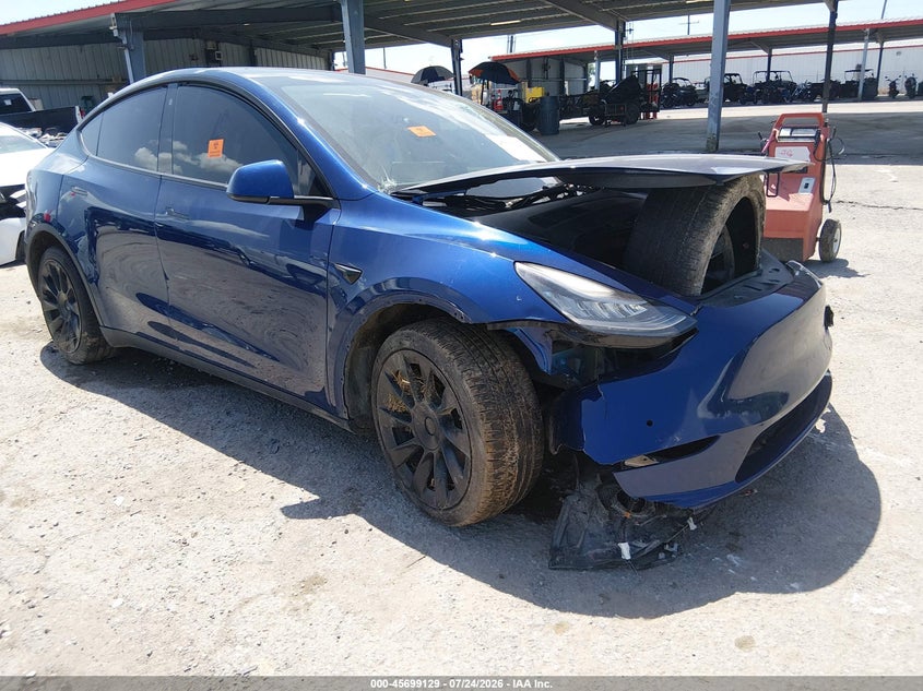 2021 Tesla Model y VIN 5YJYGDED7MF124291 IAAI salvage auction — FRONT END, Salvage Title, sold $4,800 on 2026-08-29 (photo 1)
