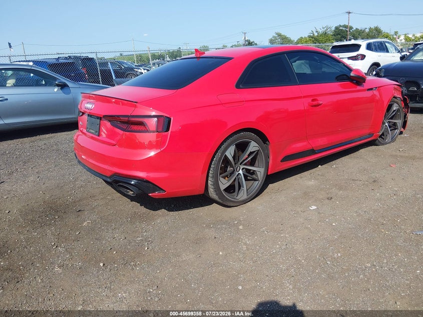 2018 Audi Rs5 VIN WUAPWAF57JA902360 IAAI salvage auction — RIGHT FRONT, Wait Title, sold $16,700 on 2026-08-30 (photo 4)