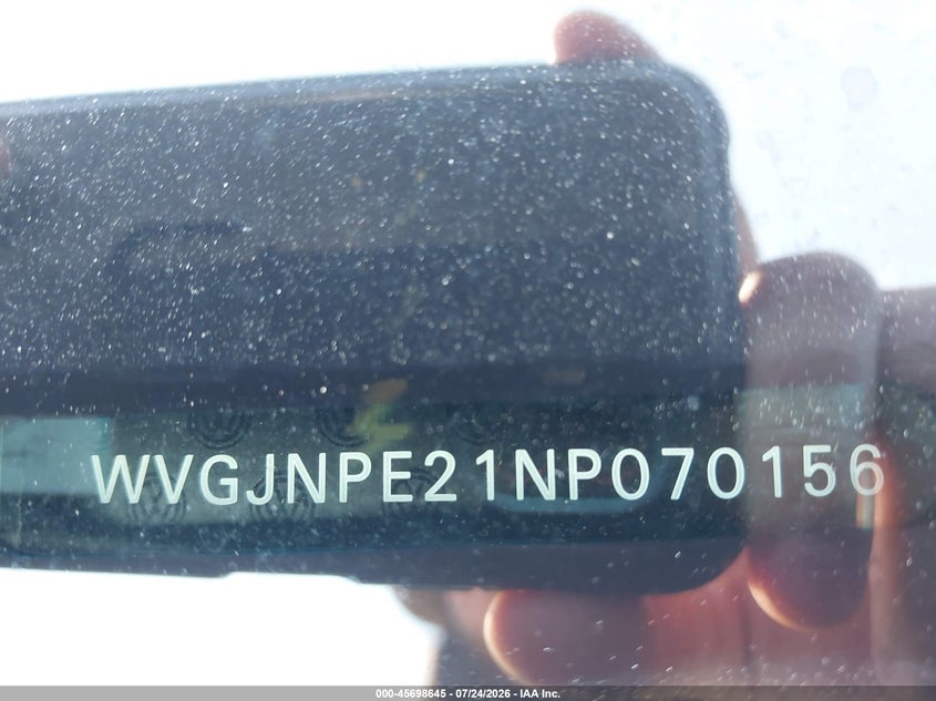 2022 Volkswagen Id.4 VIN WVGJNPE21NP070156 IAAI salvage auction — LEFT SIDE, Salvage Title, sold $8,750 on 2026-08-13 (photo 9)