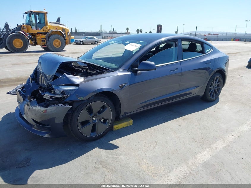 2023 Tesla Model 3 VIN 5YJ3E1EA2PF591868 IAAI salvage auction — FRONT END, Wait Title, sold $6,400 on 2026-09-06 (photo 2)