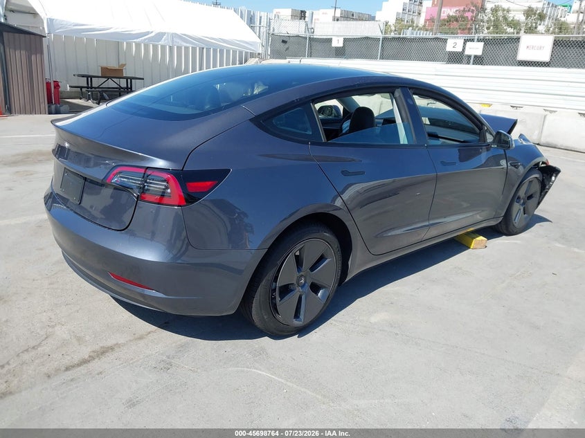 2023 Tesla Model 3 VIN 5YJ3E1EA2PF591868 IAAI salvage auction — FRONT END, Wait Title, sold $6,400 on 2026-09-06 (photo 4)