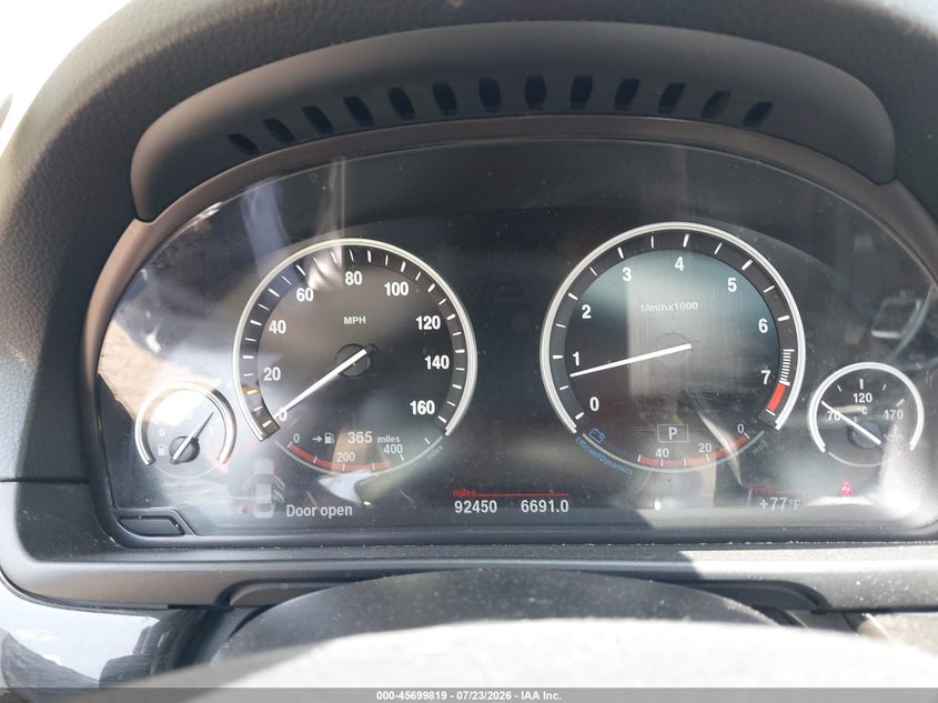 2012 BMW 5er VIN WBAFU7C56CDU60952 IAAI salvage auction — NORMAL WEAR, Wait Title, sold $2,000 on 2026-08-03 (photo 7)